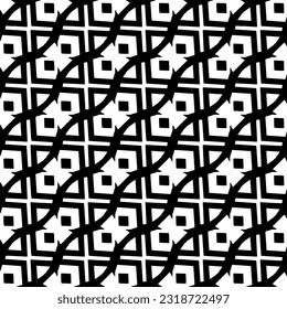  Fondo con formas abstractas. Textura en blanco y negro. Patrón de repetición monocromático sin inconvenientes para la decoración, la tela, la tela.