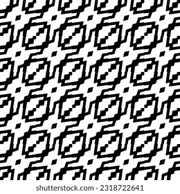  Fondo con formas abstractas. Textura en blanco y negro. Patrón de repetición monocromático sin inconvenientes para la decoración, la tela, la tela.