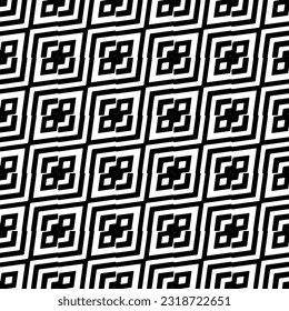  Fondo con formas abstractas. Textura en blanco y negro. Patrón de repetición monocromático sin inconvenientes para la decoración, la tela, la tela.