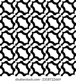  Fondo con formas abstractas. Textura en blanco y negro. Patrón de repetición monocromático sin inconvenientes para la decoración, la tela, la tela.