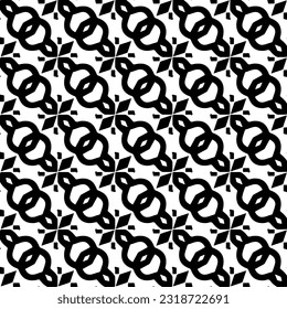 Fondo con formas abstractas. Textura en blanco y negro. Patrón de repetición monocromático sin inconvenientes para la decoración, la tela, la tela.