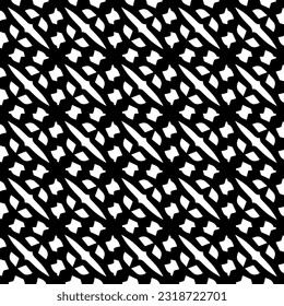  Background with abstract shapes. Black and white texture. Seamless monochrome repeating pattern  for decor, fabric, cloth.