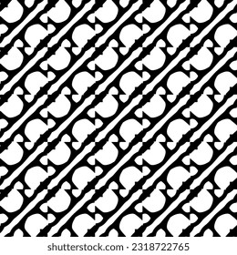  Background with abstract shapes. Black and white texture. Seamless monochrome repeating pattern  for decor, fabric, cloth.