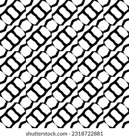  Background with abstract shapes. Black and white texture. Seamless monochrome repeating pattern  for decor, fabric, cloth.