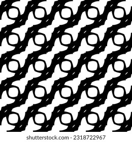  Background with abstract shapes. Black and white texture. Seamless monochrome repeating pattern  for decor, fabric, cloth.