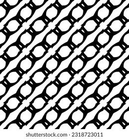  Hintergrund mit abstrakten Formen. Schwarz-Weiß-Textur. Nahtlose, monochrome Wiederholung für Dekoration, Stoff, Stoff.