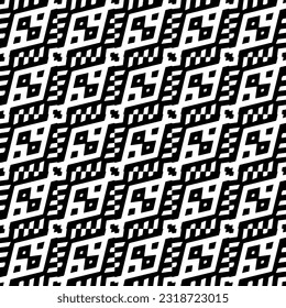  Background with abstract shapes. Black and white texture. Seamless monochrome repeating pattern  for decor, fabric, cloth.