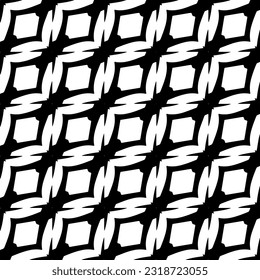 Background with abstract shapes. Black and white texture. Seamless monochrome repeating pattern  for decor, fabric, cloth.