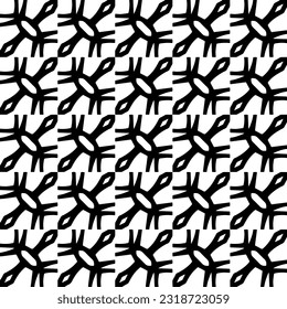  Fondo con formas abstractas. Textura en blanco y negro. Patrón de repetición monocromático sin inconvenientes para la decoración, la tela, la tela.