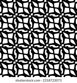  Fondo con formas abstractas. Textura en blanco y negro. Patrón de repetición monocromático sin inconvenientes para la decoración, la tela, la tela.