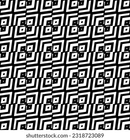  Background with abstract shapes. Black and white texture. Seamless monochrome repeating pattern  for decor, fabric, cloth.