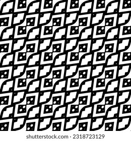  Fondo con formas abstractas. Textura en blanco y negro. Patrón de repetición monocromático sin inconvenientes para la decoración, la tela, la tela.