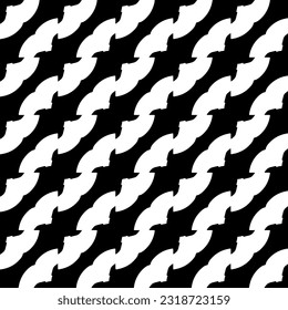  Background with abstract shapes. Black and white texture. Seamless monochrome repeating pattern  for decor, fabric, cloth.
