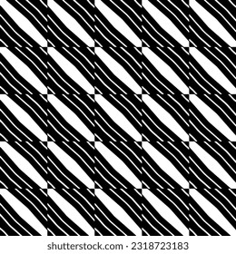  Fondo con formas abstractas. Textura en blanco y negro. Patrón de repetición monocromático sin inconvenientes para la decoración, la tela, la tela.