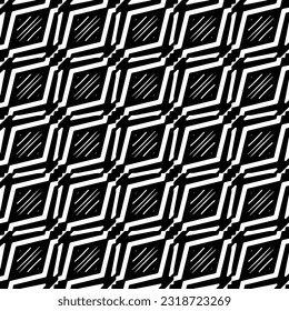  Hintergrund mit abstrakten Formen. Schwarz-Weiß-Textur. Nahtlose, monochrome Wiederholung für Dekoration, Stoff, Stoff.
