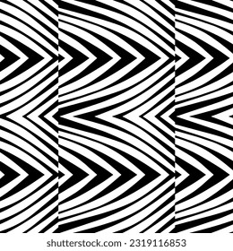  Fondo con formas abstractas. Textura en blanco y negro. Patrón de repetición monocromático sin inconvenientes para la decoración, la tela, la tela. 