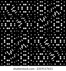  Background with abstract shapes. Black and white texture. Seamless monochrome repeating pattern  for decor, fabric, cloth. 