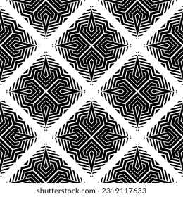  Fondo con formas abstractas. Textura en blanco y negro. Patrón de repetición monocromático sin inconvenientes para la decoración, la tela, la tela. 