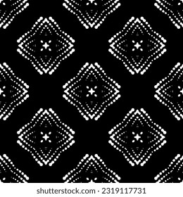  Background with abstract shapes. Black and white texture. Seamless monochrome repeating pattern  for decor, fabric, cloth. 