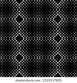  Fondo con formas abstractas. Textura en blanco y negro. Patrón de repetición monocromático sin inconvenientes para la decoración, la tela, la tela. 