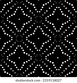  Hintergrund mit abstrakten Formen. Schwarz-Weiß-Textur. Nahtlose, monochrome Wiederholung für Dekoration, Stoff, Stoff. 