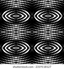  Fondo con formas abstractas. Textura en blanco y negro. Patrón de repetición monocromático sin inconvenientes para la decoración, la tela, la tela. 