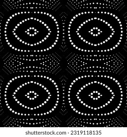  Fondo con formas abstractas. Textura en blanco y negro. Patrón de repetición monocromático sin inconvenientes para la decoración, la tela, la tela. 