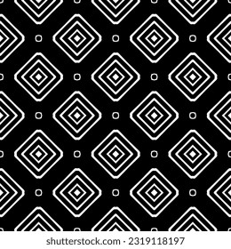  Background with abstract shapes. Black and white texture. Seamless monochrome repeating pattern  for decor, fabric, cloth. 