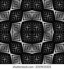 Background with abstract shapes. Black and white texture. Seamless monochrome repeating pattern  for decor, fabric, cloth. 
