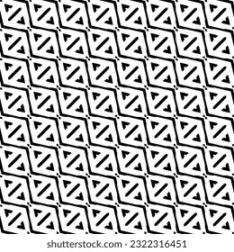 Hintergrund mit abstrakten Formen. Schwarz-Weiß-Textur. Monochrome Wiederholmuster für Dekoration, Stoff, Stoff.