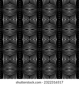 Background with abstract shapes. Black and white texture. Monochrome repeating pattern  for decor, fabric, cloth.