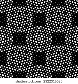 Background with abstract shapes. Black and white texture. Monochrome repeating pattern  for decor, fabric, cloth.