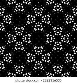 Hintergrund mit abstrakten Formen. Schwarz-Weiß-Textur. Monochrome Wiederholmuster für Dekoration, Stoff, Stoff.