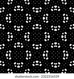 Background with abstract shapes. Black and white texture. Monochrome repeating pattern  for decor, fabric, cloth.