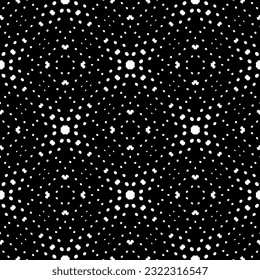 Background with abstract shapes. Black and white texture. Monochrome repeating pattern  for decor, fabric, cloth.