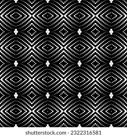 Background with abstract shapes. Black and white texture. Monochrome repeating pattern  for decor, fabric, cloth.