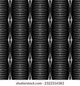 Fondo con formas abstractas. Textura en blanco y negro. Patrón de repetición monocromo para la decoración, tela, tela.