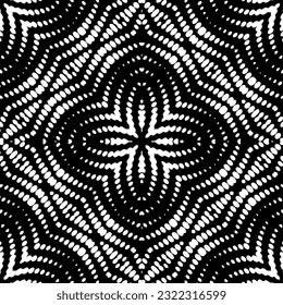 Background with abstract shapes. Black and white texture. Monochrome repeating pattern  for decor, fabric, cloth.