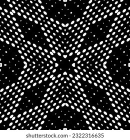 Fondo con formas abstractas. Textura en blanco y negro. Patrón de repetición monocromo para la decoración, tela, tela.