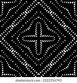 Hintergrund mit abstrakten Formen. Schwarz-Weiß-Textur. Monochrome Wiederholmuster für Dekoration, Stoff, Stoff.