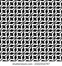 Background with abstract shapes. Black and white texture. Monochrome repeating pattern  for decor, fabric, cloth.