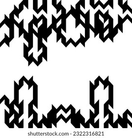 Fondo con formas abstractas. Textura en blanco y negro. Patrón de repetición monocromo para la decoración, tela, tela.
