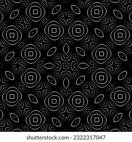 Background with abstract shapes. Black and white texture. Monochrome repeating pattern  for decor, fabric, cloth.