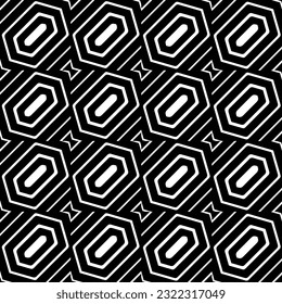 Fondo con formas abstractas. Textura en blanco y negro. Patrón de repetición monocromo para la decoración, tela, tela.