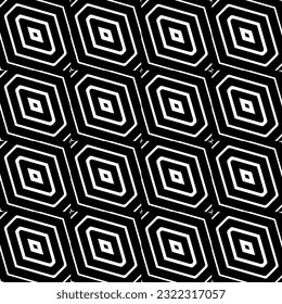Fondo con formas abstractas. Textura en blanco y negro. Patrón de repetición monocromo para la decoración, tela, tela.