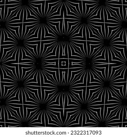 Background with abstract shapes. Black and white texture. Monochrome repeating pattern  for decor, fabric, cloth.