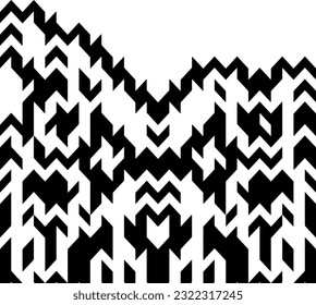 Background with abstract shapes. Black and white texture. Monochrome repeating pattern  for decor, fabric, cloth.