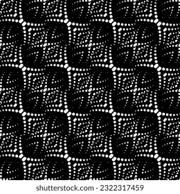 Background with abstract shapes. Black and white texture. Monochrome repeating pattern  for decor, fabric, cloth.