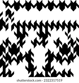 Fondo con formas abstractas. Textura en blanco y negro. Patrón de repetición monocromo para la decoración, tela, tela.