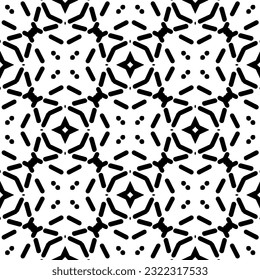 Background with abstract shapes. Black and white texture. Monochrome repeating pattern  for decor, fabric, cloth.